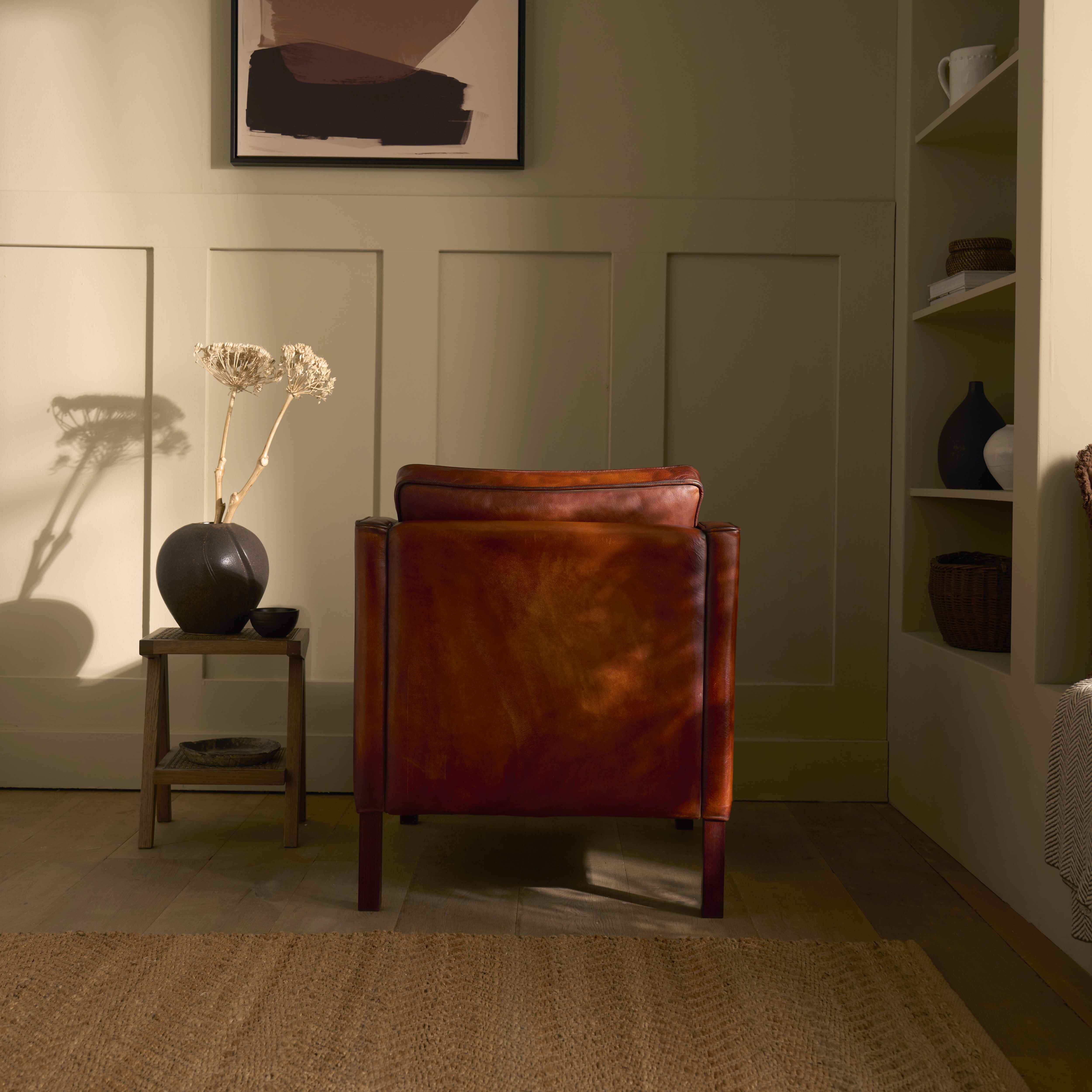 luxury-hand-dyed-mid-century-cigar-brown-leather-armchair-cottage-back