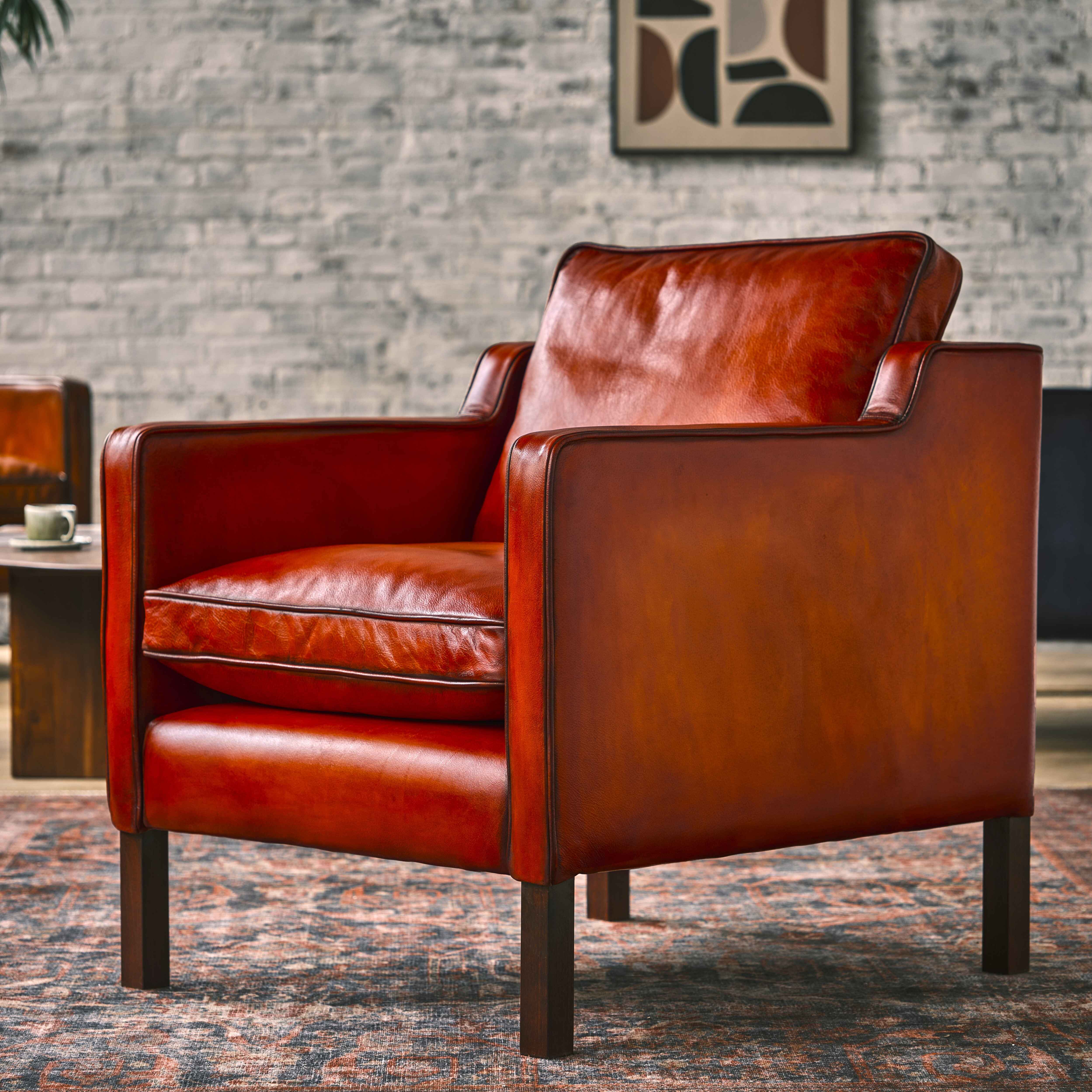 luxury-hand-dyed-mid-century-cognac-tan-leather-armchair-loft-side