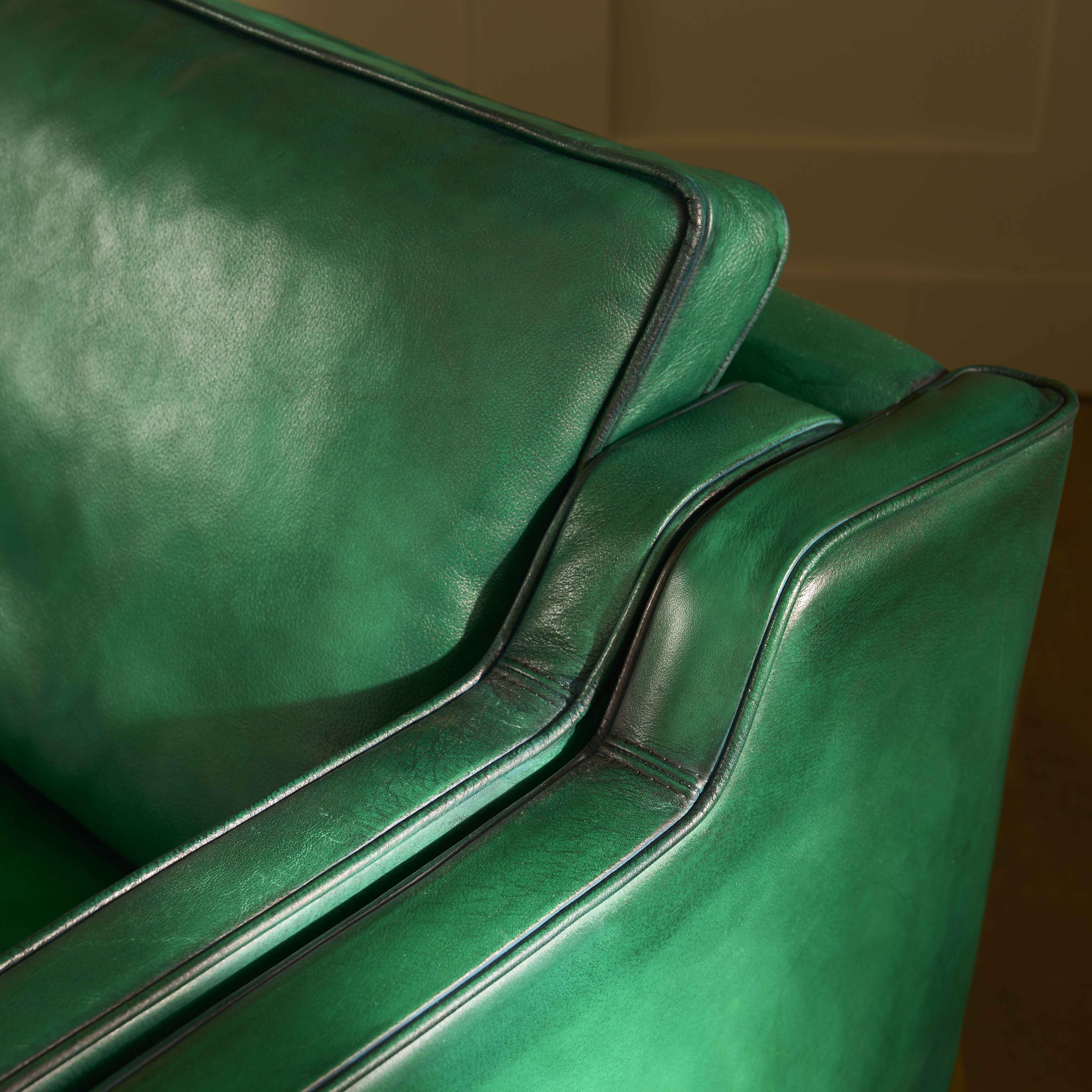 luxury-hand-dyed-mid-century-green-leather-three-seater-sofa-cottage-stitching