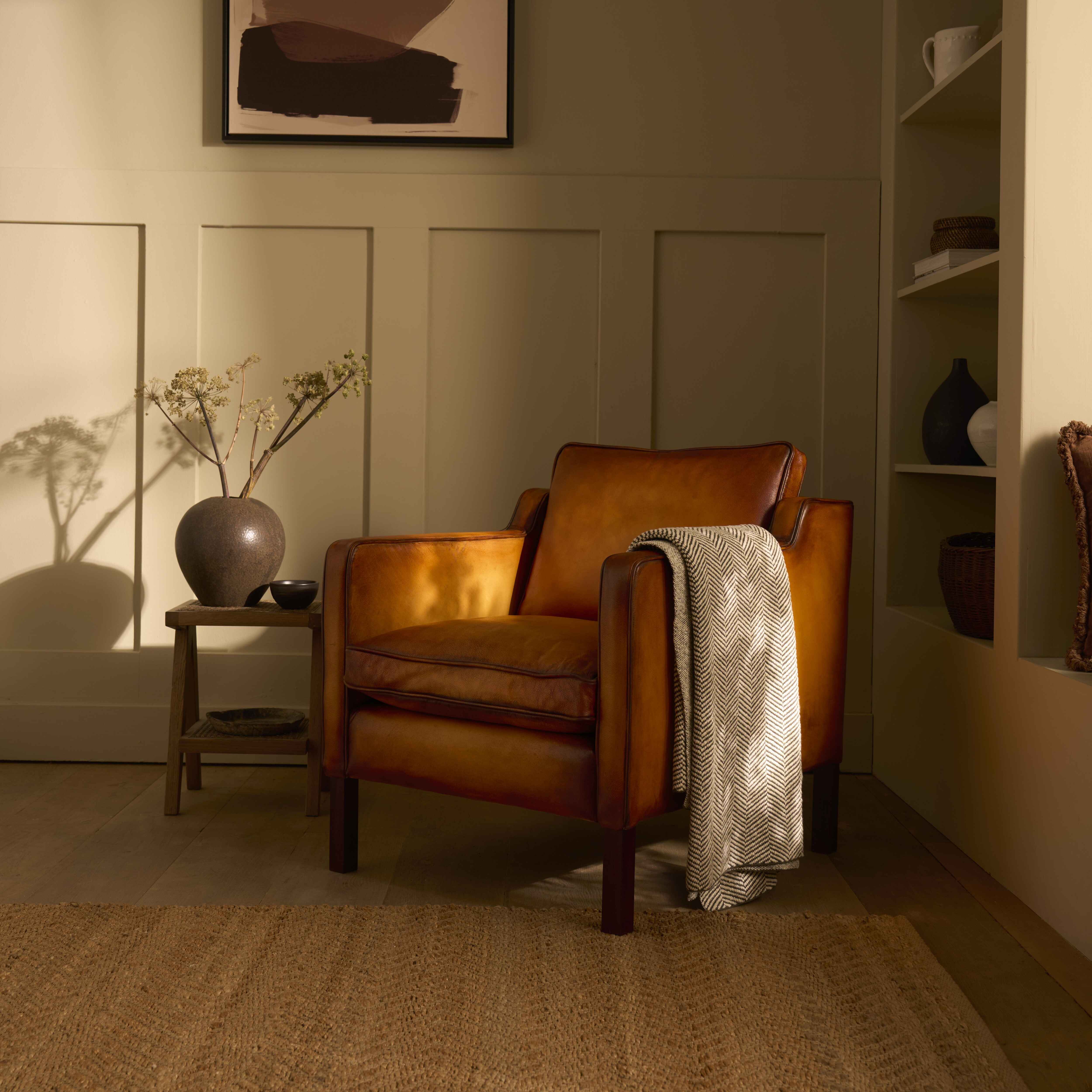 luxury-hand-dyed-mid-century-tan-leather-armchair-cottage-side2